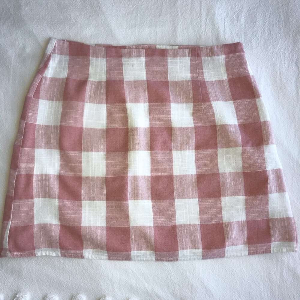 Gingham mini skirt